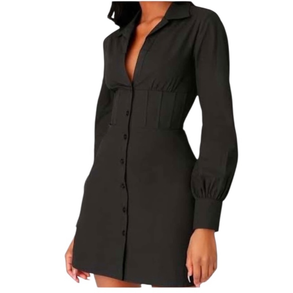 𝐌𝐄𝐒𝐇𝐊𝐈 Adaline Mini Shirt Dress